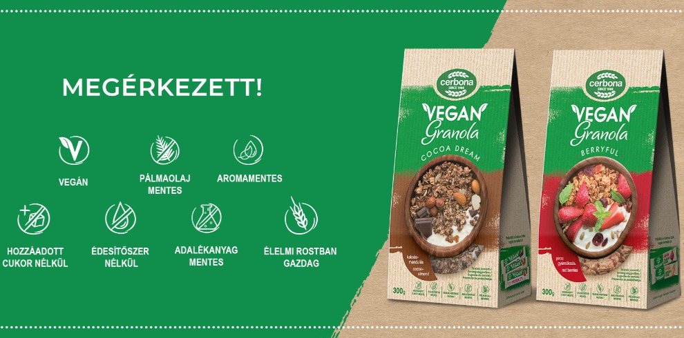 Megérkezett a Vegán, a legújabb Cerbona termékcsalád!
