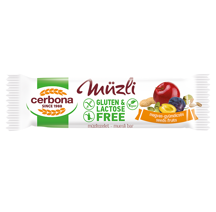 Gluten-free Seeds and fruits muesli bar