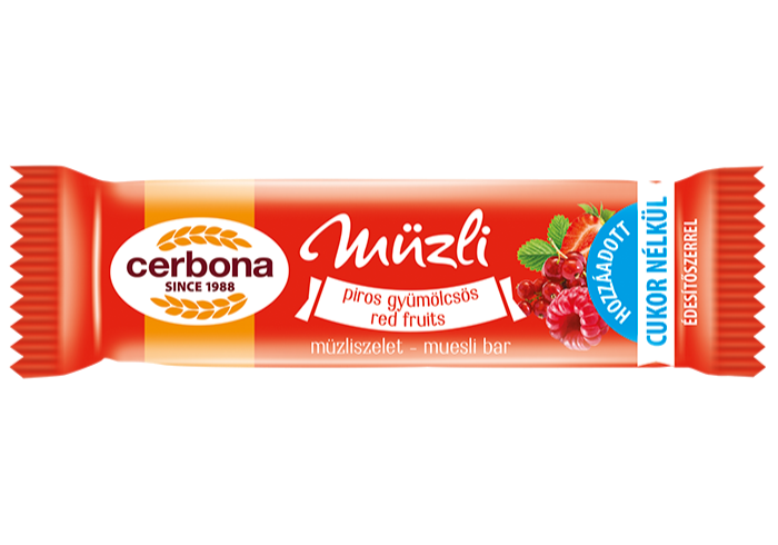 Red fruits muesli bar