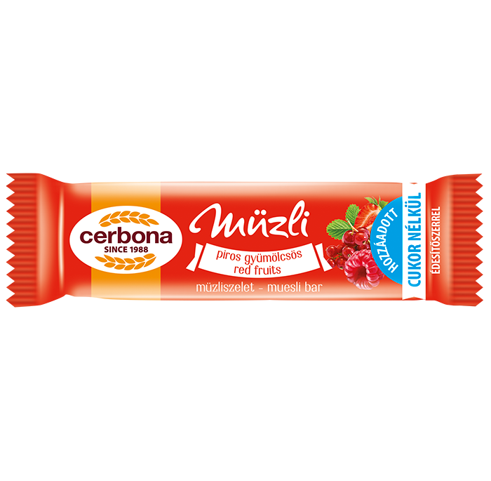 Red fruits muesli bar