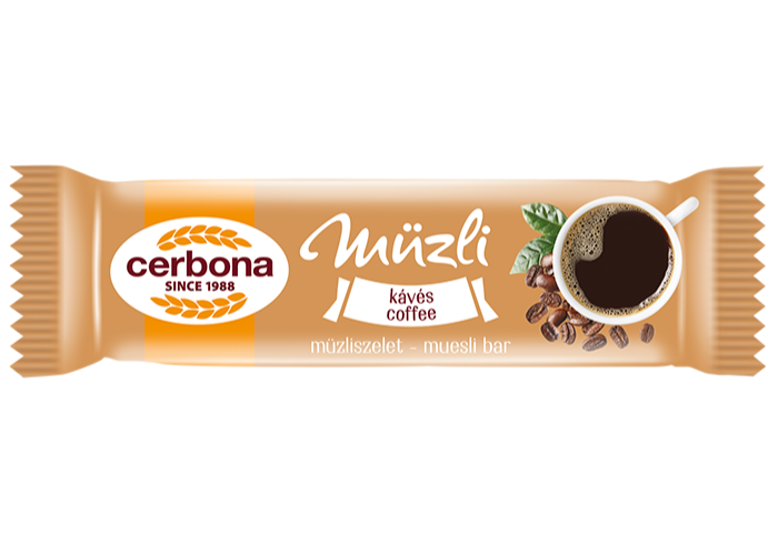 Baton musli cu cafea, cu talpă din glazură