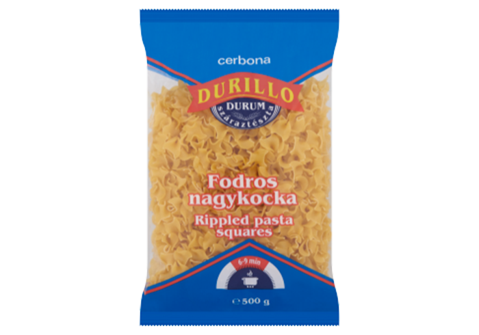 Durum rippled square pasta