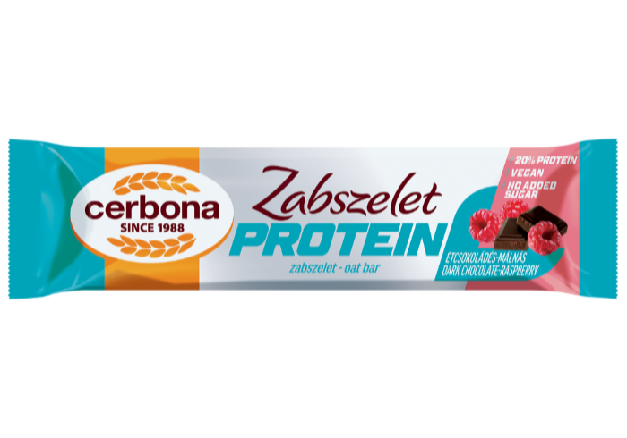 Étcsokoládés-málnás protein zabszelet 