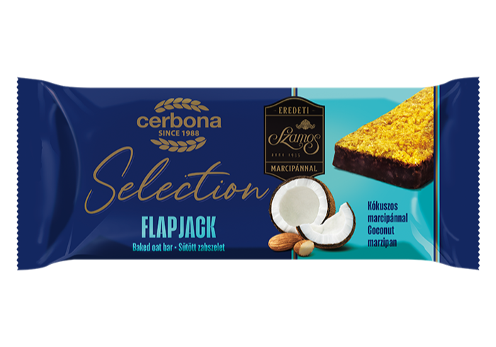 Flapjack zabszelet kókuszos marcipánnal