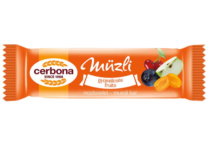 Gyümölcsös müzliszelet