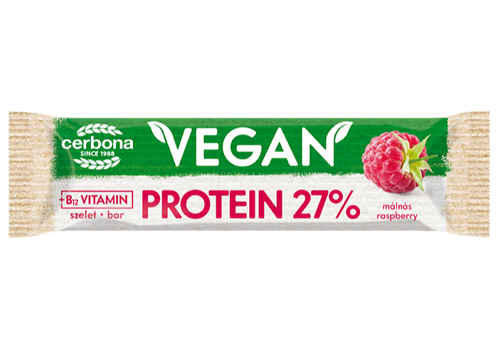 Vegán málnás protein szelet 