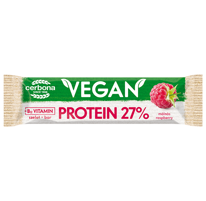 Vegán málnás protein szelet 