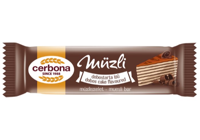 Dobostorta ízű müzliszelet