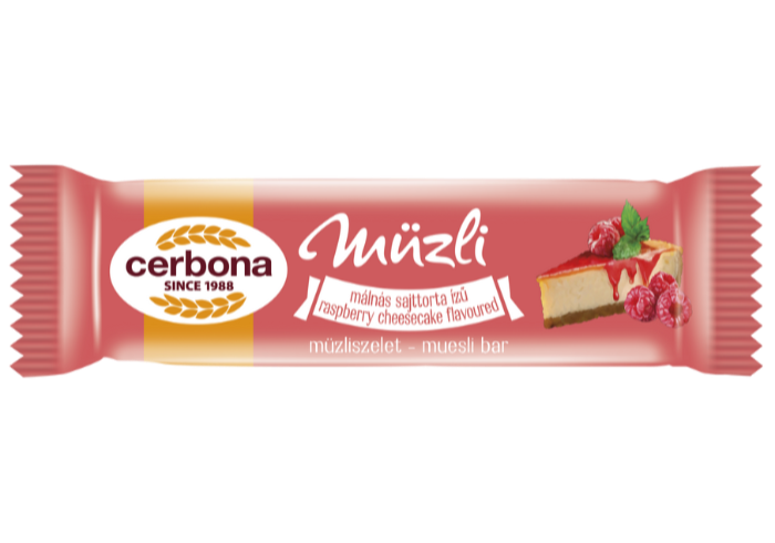 Málnás sajttorta ízű müzliszelet