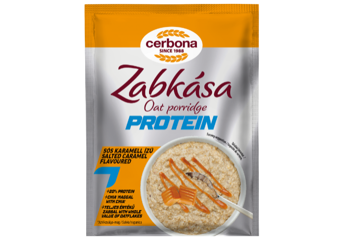 Sós karamell ízű protein zabkása 