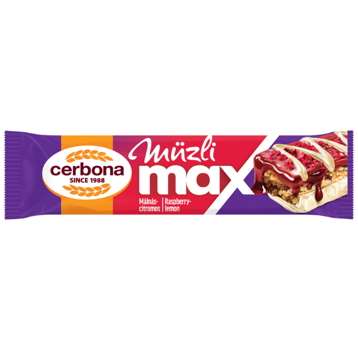 Muesli MAX cu zmeură și lămâie