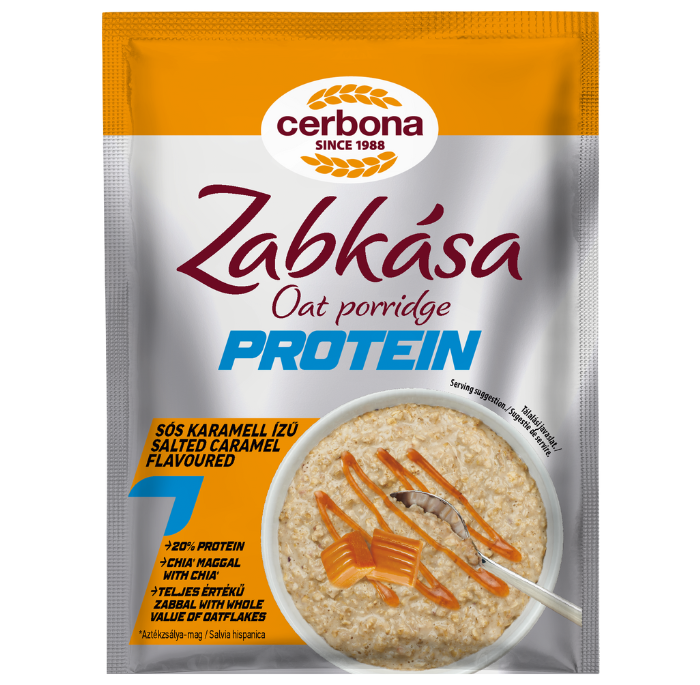 Sós karamell ízű protein zabkása 