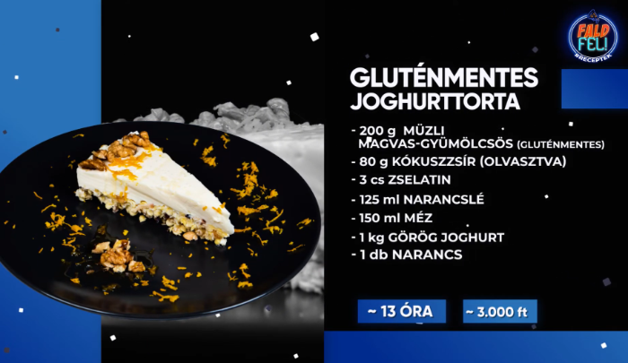 Fald Fel! - <br> Cerbona <br> Gluténmentes <br> Joghurttorta